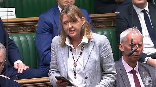 Sarah Gibson Ask Question of Prime Minister