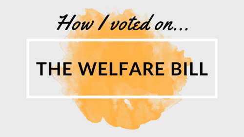 How I Voted on The Welfare Bill