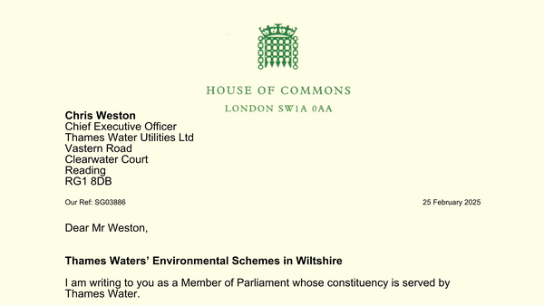 Letter to Thames Water